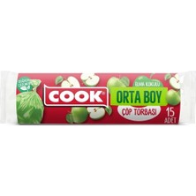 Kokulu Çöp Torbası, Orta Boy (Elma) 55 x 60 cm (15 Adet/rulo)