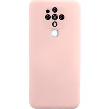 Tecno Camon 16 Kılıf Nano Içi Kadife Silikon - Pudra