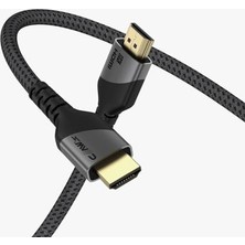 8k UHD HDMI 2.1 48 Gbps / 24K /alüminyum Gövdeli 8k 60Hz-4K 120Hz-2K 240HZ-FHD 240Hz Destekli 2 Metre Premium HDMI Kablo(C-Hp-B1)