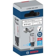 1 x Pro Sheet Metal Power Change Plus Delikli Testere (Paslanmaz Çelik Levhalar, Çelik Levhalar, Ø 27 Mm, Profesyonel Aksesuar Döner Matkap/sürücü)