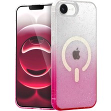 Apple Iphone 16E Pummel Shiny Magsafe Kapak - Pembe