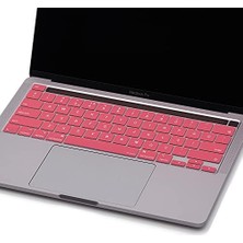 MacBook Pro Türkçe Q Çeviri Klavye Koruyucu Us Ansı Amerikan Düz Enter A2338 M1 M2 A2251 A2289 A2141 Uyumlu Silikon Keyboard Cover Pembe