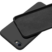 & Aksesuar iPhone 7/8 / Se 2020 / Se 2022 ile Uyumlu Içi Kadife Dışı Mat Yapıya Sahip Koruma Sağlayan Lansman Silikon Kılıf (Siyah)