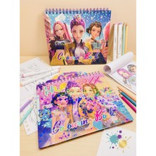ÖZ OFİS K-Pop Demon Hunters Stickerlı Boyama Defteri K-Pop Sticker ve 32 Sayfa Gramajlı Kağıda Baskılı Boyama