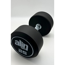 Alin Sport 25 kg Kauçuk Kaplı Profesyonel Olimpik Dumbbell ( Dambıl )- Beyaz Alin