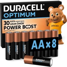Duracell Optımum Aa Alkalin Pil (8’li Paket) – 1,5V