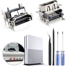 Ywlrong 2 Paket HDMI Bağlantı Noktası Değiştirme One S Soket Jakı Arayüzü Konektörü One S Konsolu Ak