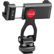 Ulanzi Ulanzı Metal Telefon Tripod Montaj St-10, Evrensel 360° Akıllı Telefon Adaptörü, 2 Soğuk Ayakkabı Mo