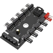 New Global 10 Port Fan Çoğaltıcı Hub Kartı Ide Güç Giriş Soketi 12V 3 4 Pin