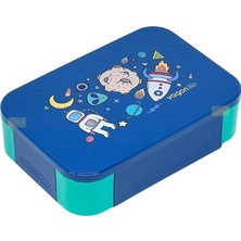 Vagonlife Bento 900ML Lunchbox Tek Katlı 2 Bölmeli Pp Plastik Çocuk Sefer Tası Yemek Kutusu (Laciver