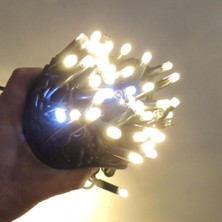 New Global Dış Mekan LED Aydınlatma 10M Ağaç Işığı 100L Yeşil Kablo Gün Işığı Beyaz Flaş