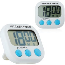 Discoball 2'li Dijital Mutfak Timer Geri Sayım Saati Kuechenwecker Kısa Zaman Ölçücü Kitchen Manyeti