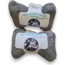 New Global Kemik Boyun Yastık 2'li Gri