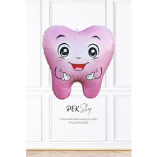 Pembe Diş Folyo Balon Diş Buğdayı Ilk Diş Partisi Balonu
