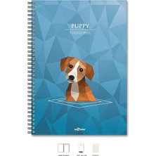 Le Color A4 Defter Çizgili 200 Syf Köpek Polygonal