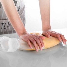 Orta Hamur Torbası Silikon Şeffaf Hamur Yoğurma Torbası Ekmek Makarna Mantı Hamuru Kolay Yoğurma