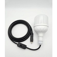 New Global Araç Çakmak Girişli 30W 12V LED Ampul,lü E27 Duylu Anahtarlı Araç,karavan,kamp Seyyar Lamba 12/16A 2