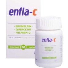 Meditech Enfla C 30 Kapsül Sade Aroma Ile Yetişkinler Için Vitamin C, Bromelain ve Quercetin Içerir