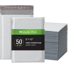 Quality Park Kabarcık Postalar, 15,5 x 25,7 Cm, Beyaz Poli Postalar, Dolgulu Zarflar, Nakliye Zarfla