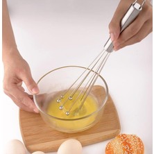 Deconox Paslanmaz Çelik Top Uçlu Çubuk Çırpıcı (31 Cm) | Profesyonel Ball Whisk | Hızlı ve Kolay Kar