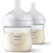 Avent Doğal Tepkili Biberon 2’li Set, 125 Ml, 0-3 Ay, Akıtmaz Emzik, Kolik ve Gaz Önleyici, Bpa Içer