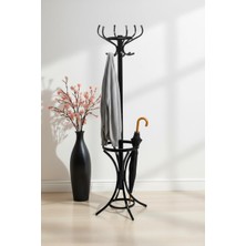 Kozan Askılık Portmanto, Metal Ayaklı Ev ve Ofis Kullanımı, Siyah, Metal Gövde, 35-40 cm Genişlik x 165 cm