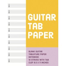 New Global Guitar Paper: Blank Guitar Tablature Paper Notebook 10 Staves With Clef 8.5 x 11 Inches (Volume 10)