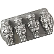 Nordic Ware Pişirme Kalıbı Nutcracker Cakelet Pan Alüminyum Gri, 35,6 cm x 17,5 Cm, Nw 92977