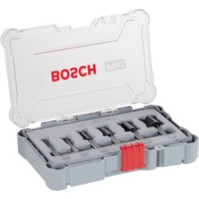 Bosch Profesyonel 6 Parçalı Oluk Freze Seti ( Için, 6 mm Şaftlı Üst Frezeler Için)