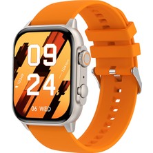 Zcwatch V1223 Amoled 4.9 cm Hd, Bt Call, Al Asistan Sporsağlık Yaşam Koçu, Gps Akıllı Saat (Turuncu)