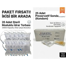 Galena Prezervatif Sonda M 30MM (25 Adet) + Musluklu Idrar Torbası (20 Adet) Hasta Bakım Avantaj Paket