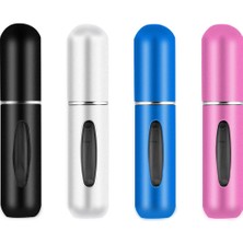 Leikedun 4 Adet Parfüm Püskürtücü Şişe 5 ml Mini Doldurulabilir Sprey Taşınabilir Sıvı Koku Şişesi G