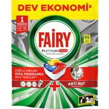 Fairy Platinum Hepsi Bir Arada Bulaşık Makinesi Deterjanı Kapsülü 65 Yıkama - Limon