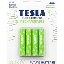 Tesla Şarj Edilebilir Pil Aaa (HR03, Mikro Kurşun Kalem Pili, Blister) 4 Adet