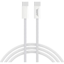 Buff Labs, Buff BL74 Örgülü 60W 1.2m Data ve Şarj Kablosu, Bükülmeye Dayanıklı, Hızlı Şarj, Type-C T