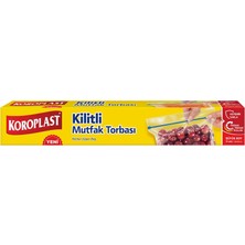 Koroplast Kilitli Mutfak Torbası Büyük Boy 10'lu 26X28 Cm, Tekrar Kullanılabilir  Hava Geçirmez, Day