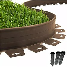 Lux Garden Çim Ayırıcı 10 M Kahverengi Çim Sınırlayıcı Taş Toprak Ayıracı Çim Ayracı Çim Ayırıcı Bar