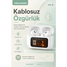 Aesco Dijital Ekranlı Şarj Kutulu Kablosuz Kulaklık Müzik Arama ve Günlük Kullanım Için