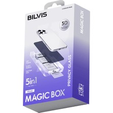 Apple iPhone 17 Pro Bilvis 5in1 5d Magic Hayalet Cam Ekran Koruyucu - Siyah