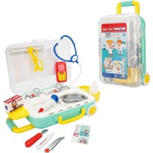 Aesco Mey Ithalat® Junior Doc. Çekçekli Bavul Doktor Seti 18 Parça
