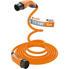 Lapp Helix® Elektrikli Araç Akıllı 22 Kw, 32A, Üç Fazlı, Mod3, 5m Tip2 Şarj Kablosu - Tüm Araçlarla