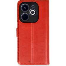 Infinix Hot 40 Kılıf Trend S Plus Kapaklı Kılıf - Kırmızı
