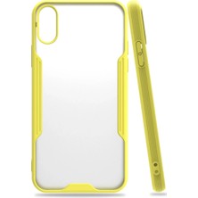 Apple iPhone x Kılıf Platin Silikon - Sarı
