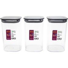 Omak Decobella 3 'lü 1.1 Lt. Kare Erzak Kabı Seti
