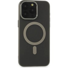 Apple iPhone 15 Pro Max Kılıf Lodos Magneticsafe Mat Kapak - Titan Gri