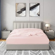 Aesco %100 Doğal Pamuklu Tek/çift Kişilik Lastikli Çarşaf, Pudra