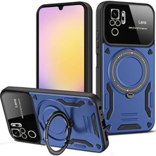 Xiaomi Redmi Note 10S Kılıf Joy Lens Standlı Kapak - Lacivert