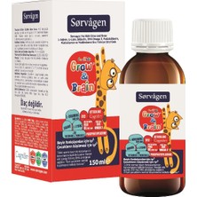 Sorvagen Grow&brain L-Arjinin, Sitikolin, Fosfatidilserin, Dha 3, B12, L- Lizin, Multi Vitamin& Sıvı