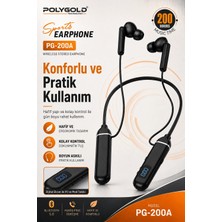Aesco Boyun Askılı Kablosuz Stereo Kulaklık Spor Kullanıma Uygun Mikrofonlu Model