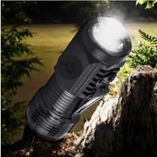 Aesco USB Şarjlı Ultra Güçlü LED El Feneri - Yüksek Parlaklık ve Dayanıklılık